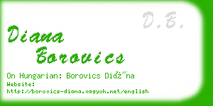 diana borovics business card